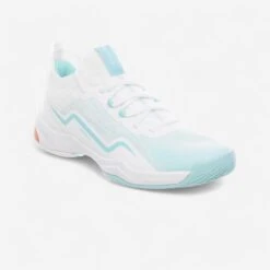 Badmintonschoenen Voor Dames BS 900 Ultra Lite Wit Turquoise