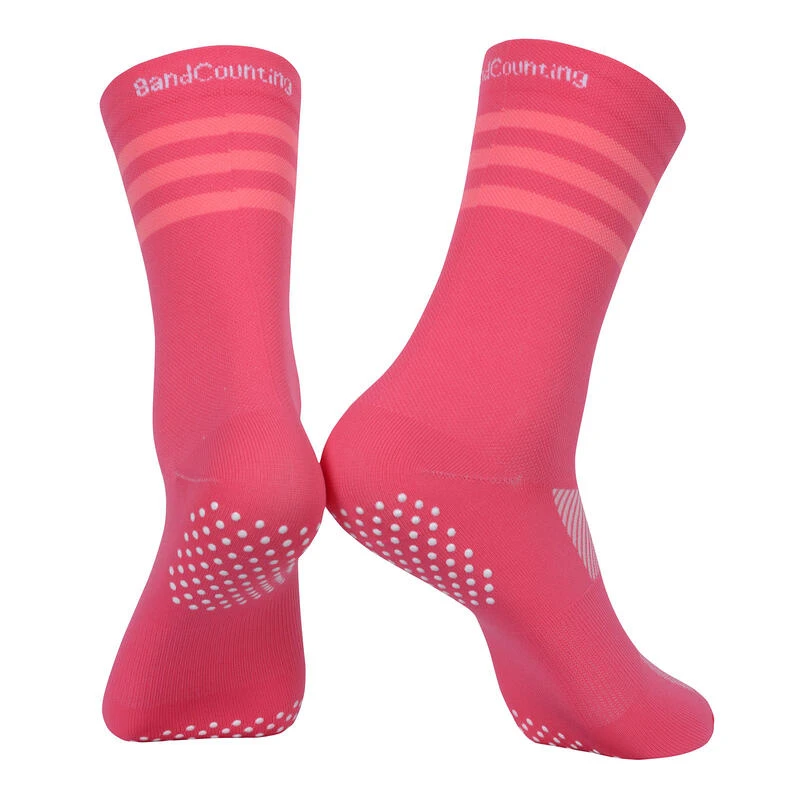 Fietssokken Roze Ademend Met Compressieband En Anti Slip 8andCounting 4 Fietssokken Roze Ademend Met Compressieband En Anti Slip 8andCounting - Afbeelding 2