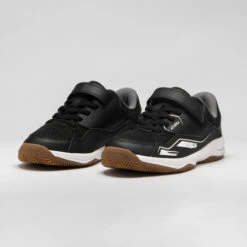 Handbalschoenen Voor Kinderen H100 Met Klittenband 13 Handbalschoenen Voor Kinderen H100 Met Klittenband -Mode Schoenen handbalschoenen voor kinderen h100 met klittenband zwart wit 3