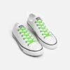 Platte Elastische Veters No-Tie Neon Green -Mode Schoenen platte elastische veters no tie neon green