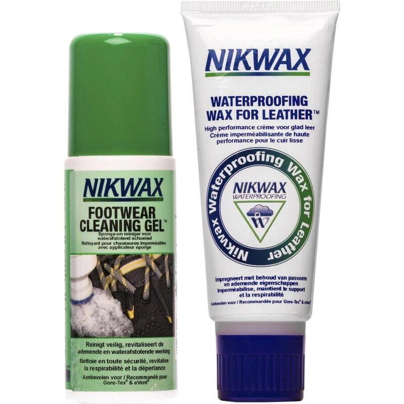 Nikwax Schoenen Cleaning Gel 125ml & Impregneermiddel Waterproofing Wax Leather 100ml 3 Nikwax Schoenen Cleaning Gel 125ml & Impregneermiddel Waterproofing Wax Leather 100ml