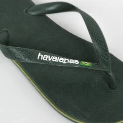 Havaianas Slippers Voor Heren Brasil Logo Olijfgroen -Mode Schoenen slippers voor heren brasil logo olijfgroen 4