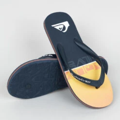 Quiksilver Slippers Voor Heren Java Blauw Oranje -Mode Schoenen slippers voor heren java blauw oranje 4