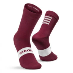 Sokken Wielrennen SIROKO S1 Maroon Volata Bordeaux Heren En Dames