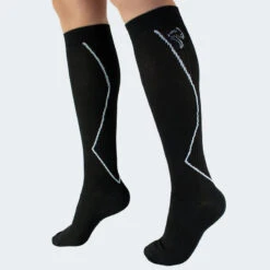 Sport Running Sokken Met Compressie | Knee Highs | Dames En Heren | Zwart -Mode Schoenen sport running sokken met compressie knee highs dames en heren zwart 2