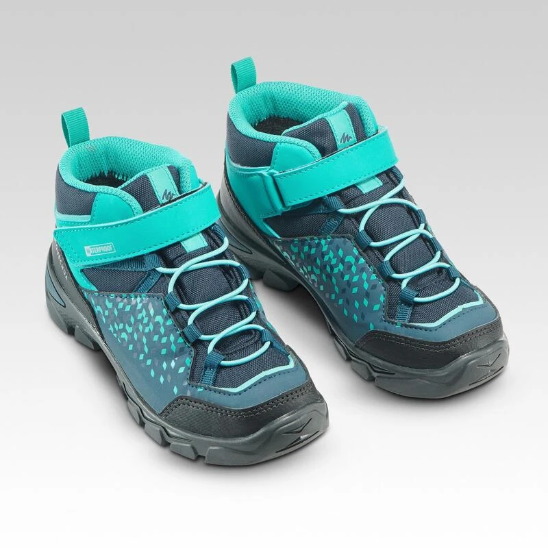 Quechua Waterdichte Wandelschoenen Voor Kinderen MH120 Mid 28 Tot 34 Turquoise 6 Quechua Waterdichte Wandelschoenen Voor Kinderen MH120 Mid 28 Tot 34 Turquoise - Afbeelding 4