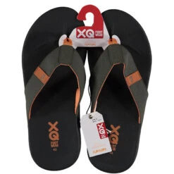 XQ Teenslippers Heren Comfortable Cushion Sole Zwart/Groen -Mode Schoenen xq teenslippers heren comfortable cushion sole zwartgroen 4