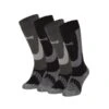 Xtreme Unisex Ski Sokken Zwart (4-PACK) -Mode Schoenen xtreme unisex ski sokken zwart 4 pack
